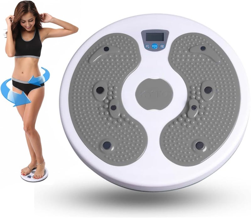 KYTO Waist Twister Disc – Core Trainer Board with Digital Counter, Ab Workout Equipment with 360° Rotation, Non-Slip Foot Massage Design for Home, Office Fitness - Image 1